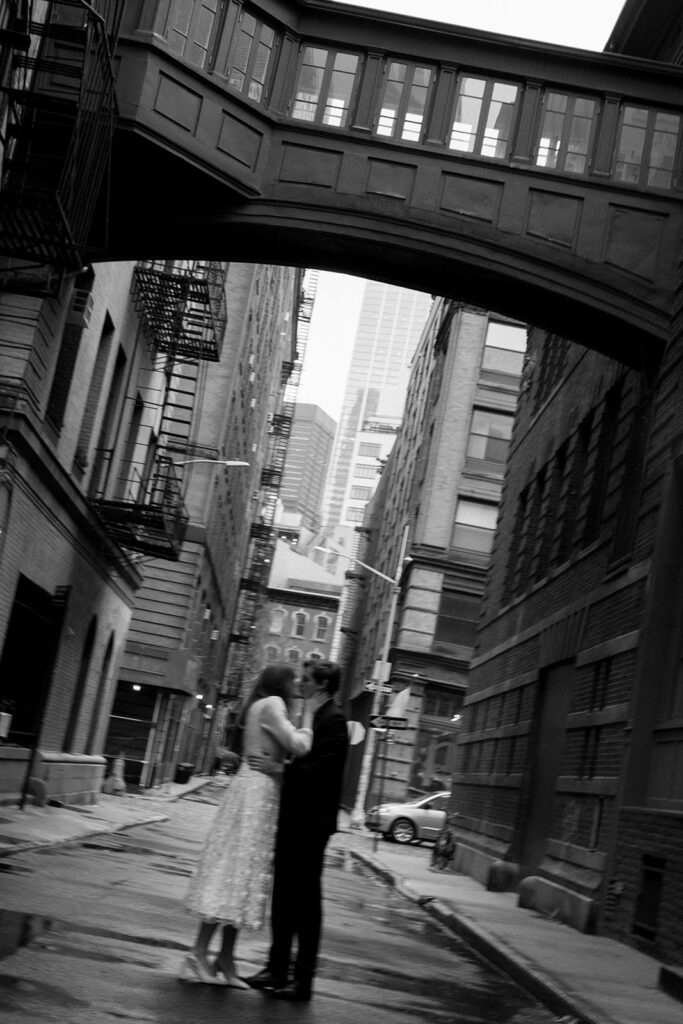 Couples photos in NYC after their elopement at the Manhattan Marriage Bureau.