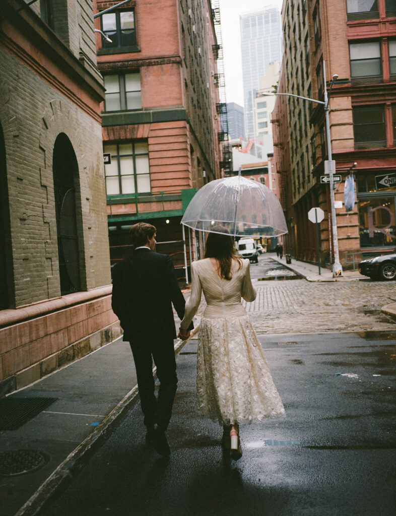 Couples photos in NYC after their elopement at the Manhattan Marriage Bureau.