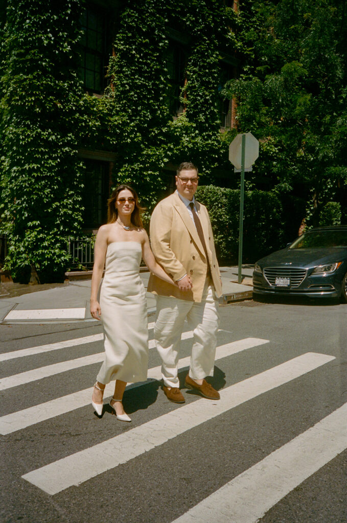 West Village couples portraits after eloping in NYC.