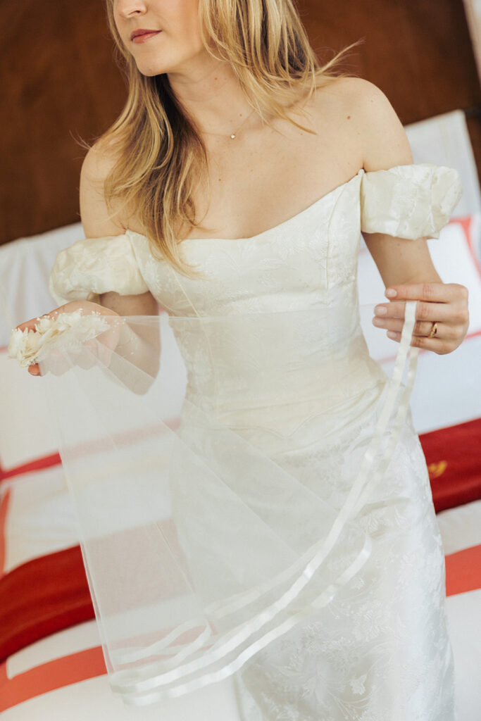 Designer fashion wedding gow.