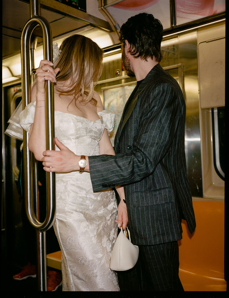 A subway ride to elope at City Hall, in true New Yorker fashion.