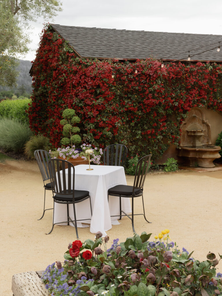 Reception decorations and details for Kismet and Paul's rehearsal dinner.